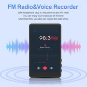 80GB Mp3 Player with Bluetooth, 4.0 in Full Touchscreen Mp4 Player, Voice Recorder, Portable HiFi Sound Mp3 Music Player with Earphones, Built-in HD Speaker, Black