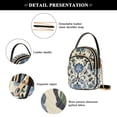 thumbnail image 4 of FORMRS Crossbody Bag for Women Quilted Travel Shoulder Cell Phone Purse with Chain Strap Handbag, Blue Floral, 4 of 7
