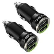 Insten 2PCS Universal 2-Port USB Car Charger 2A Adapter for Apple iPhone XS X 8 7 6s Plus 5S SE 11 / 11 Pro / 11 Pro Max Samsung Galaxy S9 S8 S7 S6 Moto E4 Plus G5 G4 Play ZTE Majesty Pro