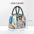 thumbnail image 4 of Lsque Bluey Print Lunch Bag, Insulated Lunch Box, Small Leakproof Cooler Food Lunch Containers Reusable High Capacity Lunch Tote Bags for Work, Travel, Outdoor, 4 of 8