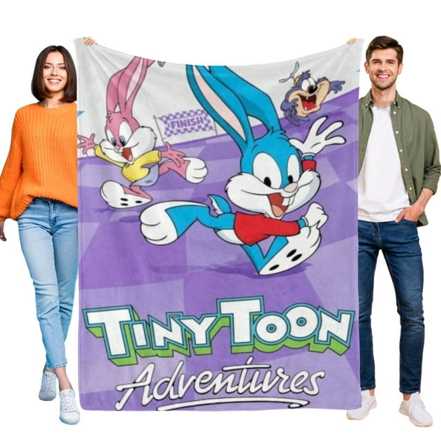Tiny Toon: Las Aventuras anti-pilling, suave, ligera, esponjosa y acogedora de lujo para hogar y cocina – Perfecta para niños y adultos,100X80cm