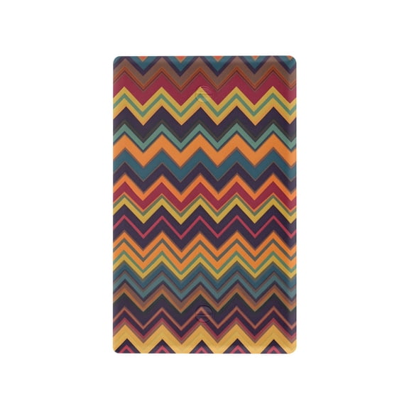 Yayeee Blank Wall Plate Cover 1-Gang 4.5"x2.7" Home Unused Decorative Outlet, Brown Geometric