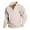 Beige, variant on hotojiny Men's Sweatshirts Half Button up Fashion Pullover Casual Long Sleeve Stand Collar Soild Color Shirt
