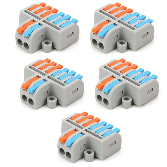 Assortment Compact Splicing Connector,5Pcs Lever Nut Connector Pushin Wire Connectors Electrical Connectors Blocks Best in Class
