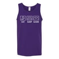 thumbnail image 2 of Eat Sleep Game Video Gamer Gift Fan Pop Culture Mens Graphic Tank Top, Purple, Medium, 2 of 3