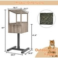 thumbnail image 4 of G3C36484LOutdoor Cat Feeding Station, Weatherproof Elevated Feral Cat House and Shelter for Outdoor Feeder Use, 4 of 8