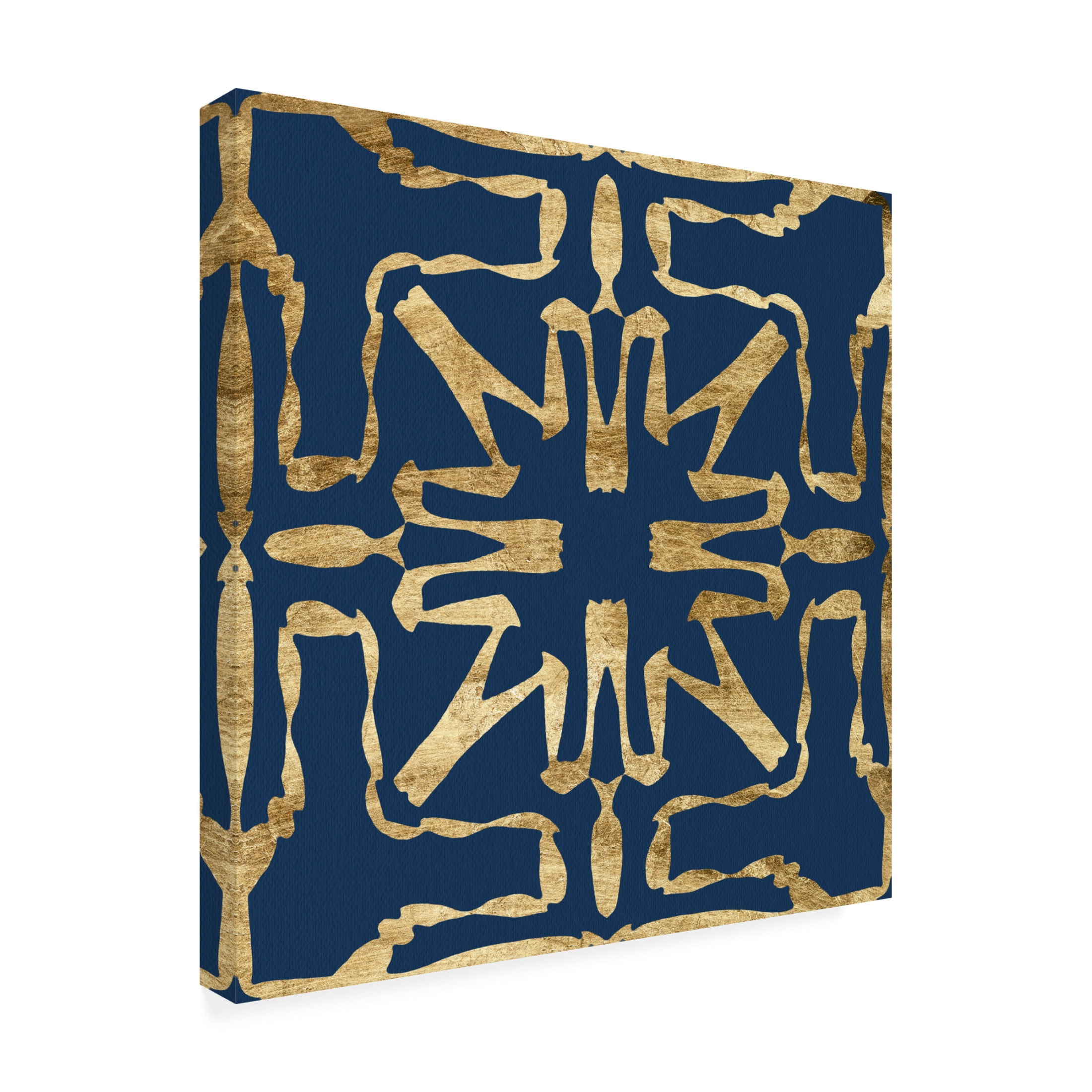 Trademark Fine Art Alonzo Saunders  Motif on Blue VII Canvas Wall Art