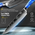 thumbnail image 4 of Kitchen Knife- 8-inch Japanese Chef Knife Set with Laser Damascus Pattern, Ergonomic Wooden Handle, 4 of 7