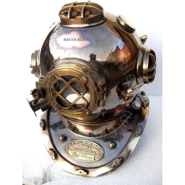 Nauticalmart Boston Mass Antique U S Navy Mark V Diving Divers Helmet ...