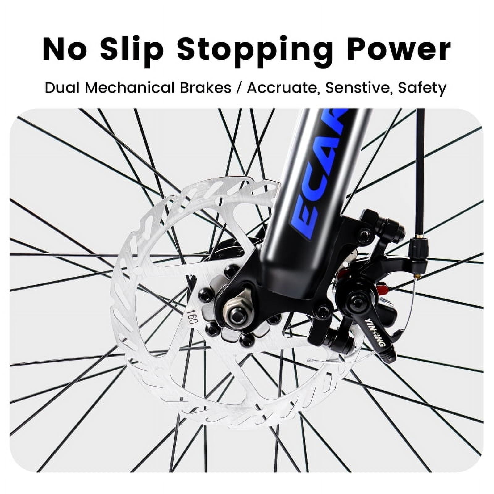 26 Inch Mountain Bike 21-Speed Dual Disc Brakes Front Rear Shock Absorption Durable Frame Unisex for Commuting and Travel