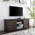 thumbnail image 2 of Bowery Hill 58" Rustic Low Profile TV Stand in Dark Walnut Finish, 2 of 15
