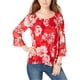 thumbnail image 1 of INC Laye blusa campesina roja para mujer, rojo, XX-Large, 1 of 1