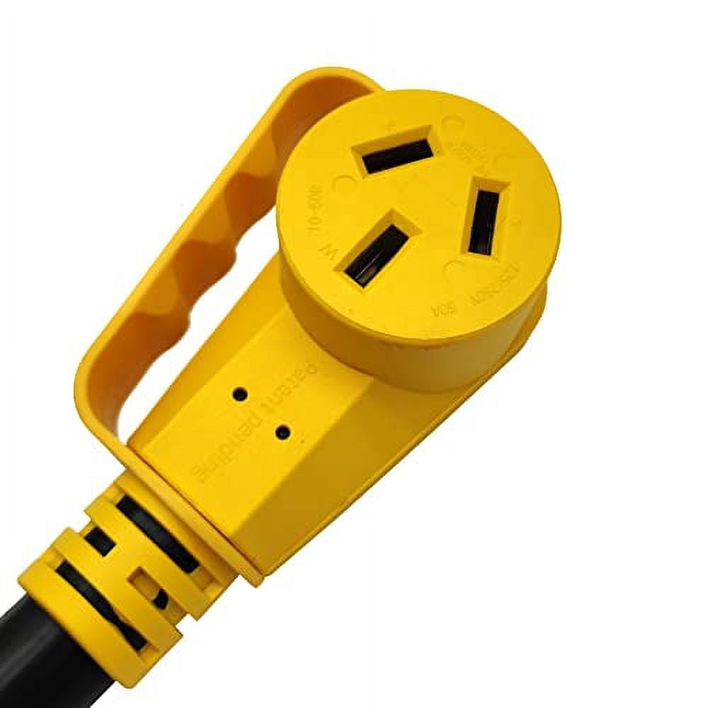 Parkworld 66501 NEMA 10-50 Female Lighted Outlet with Handle Power Cord Set Molded with STW 6AWG Cable (15FT)