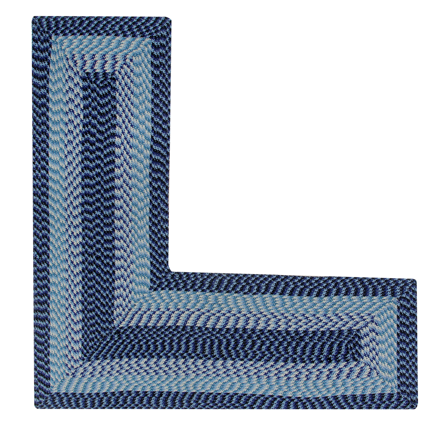 Better Trends Alpine Braided Rug 24" X 48" X 48" Navy Striped