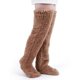 thumbnail image 1 of Calcetines de suelo con forma de osito de peluche para otoño e invierno, calcetines largos para dormir, calcetines altos y cálidos con almohadillas para las rodillas, 1 of 5