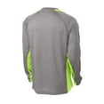 thumbnail image 6 of Sport-Tek Long Sleeve Heather Colorblock Contender Tee-3XL (Vintage Heather/ Lime Shock), 6 of 6