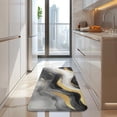 thumbnail image 4 of Black White Gray Gold Marble Pattern Kitchen Rug Mat,Kitchen Runner Rugs Non Skid Washable,Decorative Kitchen Floor Mats for Kitchen,Sink,Laundry,17"x47.2", 4 of 7