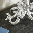 thumbnail image 4 of 12" x 7" Silver Polystone Octopus Sculpture with Long Tentacles and Suctions Detailing, by DecMode, 4 of 9