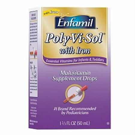 Enfamil Poly - VI-SOL supplément de multivitamines gouttes avec 50 ml de fer (pack de 3)
