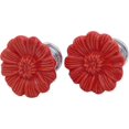 thumbnail image 4 of ABCISI 6PCS Vintage Floral Daisy Dresser Drawer Knobs, Ceramic Round Drawer Knobs, Elegant Cabinet Cupboard Door Hardware Pull Handles w/Screws, Red, 4 of 12