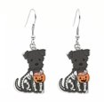 thumbnail image 1 of Don't Ask Boucles d'Oreilles Pendantes Chiot Squelette Gris pour Femmes, 1 of 1