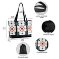 thumbnail image 2 of FORMRS Canvas Laptop Tote Bag for Women with 15.6" Computer Compartments Shoulder Handbag, Flowers Geometric Pattern, 2 of 7