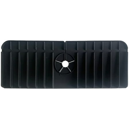 

Teblacker Silicone Faucet Absorbent Pads Washable Dish Drying Countertop Protector Faucet Counter Mat Sink Protectors Guard For Rv Home(Black)