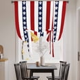 thumbnail image 4 of Tie Up Curtains for Windows Sea Turtle Stripes Valance Adjustable Balloon Curtain Red White Striped Tie Up Shades for Kitchen Living Room Bedroom Privacy Curtain Drape 34x45 Inch, 4 of 9