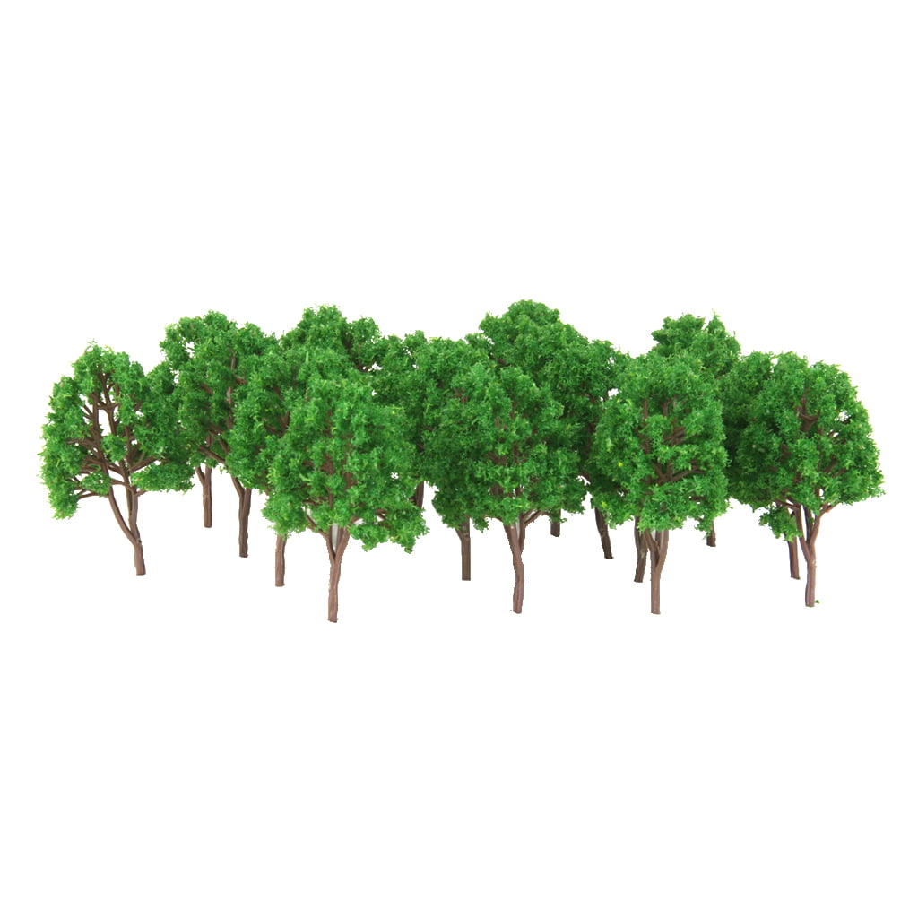 20pcs 1:150 Scale 7.5cm Model Tree Architecture Building Park Street Scenery 