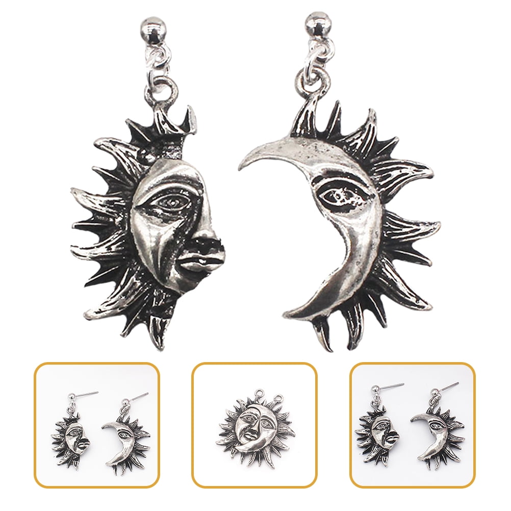 Amazon.com: Sun Moon Asymmetric Imitation Pearl Earrings, Gold Annulus  Pendant Earrings Drop Earrings (Gold): Clothing, Shoes & Jewelry