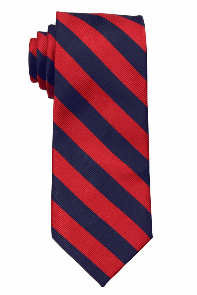 Mens XL Long College Striped Necktie Ties - Red Navy - Walmart.com