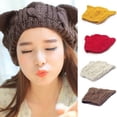 thumbnail image 4 of Anvazise Women's Winter Knit Crochet Braided Cat Ears Beret Beanie Ski Knitted Hat Cap, 4 of 13