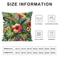 thumbnail image 5 of COMIO Hawaii Throw Pillow Cover Retro Tropical Hibiscus Flowers Leaves Green Plants Summer Decor Lumbar Pillow Case Cushion for Sofa Couch Bed, 5 of 5