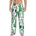 thumbnail image 2 of Goofa Cactus Plants Printed Soft Pajama Pants for Men, Wide Leg Comfy Casual Lounge Yoga Pants-Large, 2 of 9