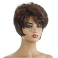 thumbnail image 4 of Wigs for Women Dark Brown Short Curly Anime Wigs With Costume Halloween Party Lace Front Wigs Human Hair, 4 of 8