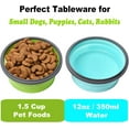 thumbnail image 3 of Collapsible Dog Bowls with Lids, 2 Pack Portable Travel Dog Bowls for Small Medium Large Dogs, Silicone Foldable Outdoor Dog Cat Food Water Bowls for Camping Hiking Road Trip, Pink 17 oz, 3 of 7