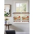 thumbnail image 3 of Botanical Mushrooms Tier Curtains 24 Inch Length,Sheer Curtains for Bedroom Living Room Window Retro Fall Wild Flowers Farmhouse Voile Drapes Kitchen Curtains Small Half Window 27.5"x24" 2 Panels, 3 of 7