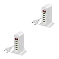 thumbnail image 4 of Bearachild USB de 5 puertos para Xiaomi, pantalla Digital LED, estación de carga Multi USB, teléfono Universal, pared de escritorio, enchufe para Blanco Enchufe de la UE 2piezas, 4 of 6