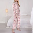 thumbnail image 3 of Sikiie with red Easter eggs Pajamas Set Long Sleeve Sleepwear Womens Button Down Nightwear Pj Sets-X-Large, 3 of 7