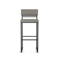 thumbnail image 2 of Amisco Everly 30 In. Bar Stool - Silver Grey Polyester / Black Metal, 2 of 9