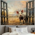 thumbnail image 2 of BCIIG Pig Gate Field Tapestry Wall Hanging Unique Style Graphic Tapestries Home Wall Decor Art for Living Room Bedroom Apartment Farmhouse Dorm 50x40inch, 2 of 6