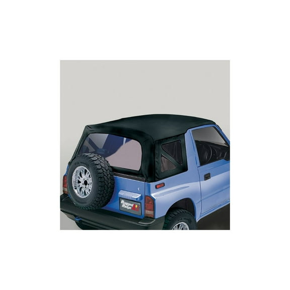 Rugged Ridge by RealTruck Soft Top for Suzuki Sidekick | Black Denim, Clear Windows | 53702.15 | Compatible with 1988-1994 Suzuki Sidekick