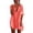 Watermelon Red, variant on Women Summer Loose Short Sleeve Chiffon Shirt Dress Mid Length Solid Color Casual,Watermelon Red,6XL