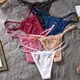 thumbnail image 3 of Gibobby Ropa interior bikini elástica para mujer Mujeres T Back Bragas sin costuras Tanga Sexy Encaje Ultra Thin Mujeres Bragas （Blanco， M), 3 of 4