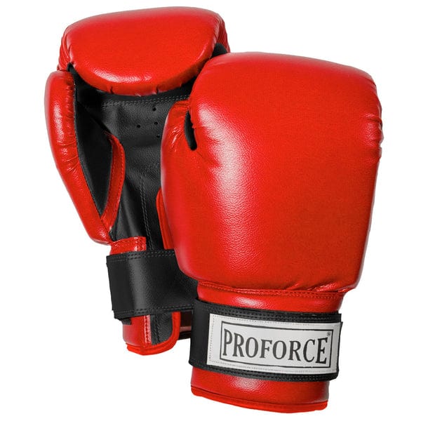 ProForce Leatherette Boxing Glove Red kickboxing