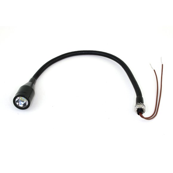 PilotLights Mini Gooseneck Panel Light, Map Light, Post Light - White LED, 24VDC 240mm