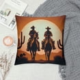 thumbnail image 2 of Wuche Western Square Pillow Cases - Cowboy Pillow Covers - Sunset Pillowcases  Multiple specifications, 2 of 5