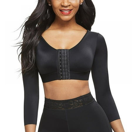 

Xmarks Women Post-Surgery Front Closure Sports Bra Black 105/46CD 110/48ABC