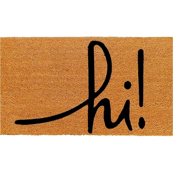 Natural Doormat with Non-Slip Backing - OutdoorIndoor - Welcome Mats - Natural - hi! Decoration Door Mat, 24 x 16 Inch