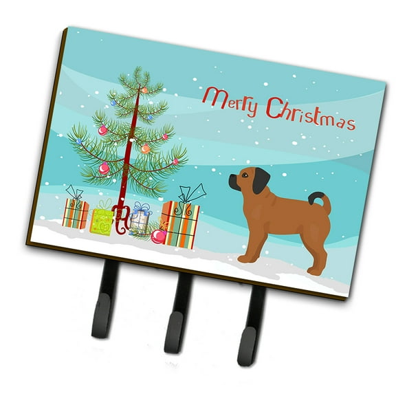 Puggle Christmas Tree Leash or Key Holder